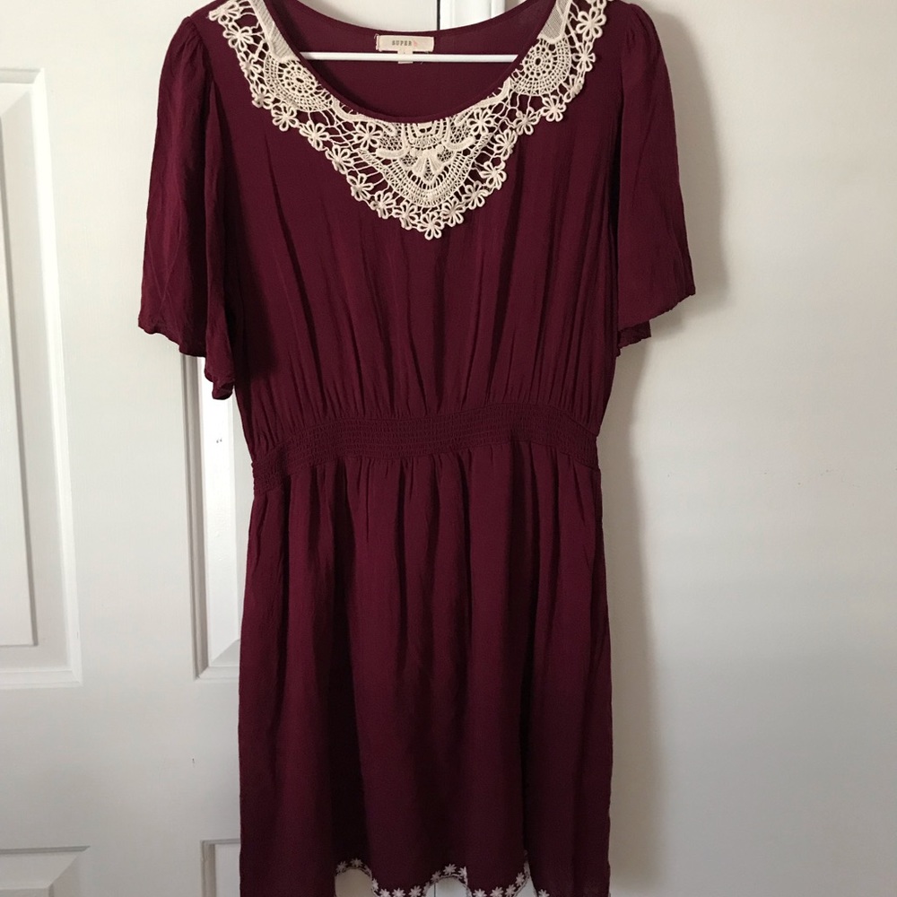 Burgundy Short Dress Size Large